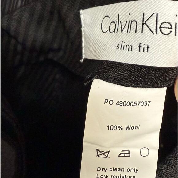 Calvin Klein Men’s Wool Slim Fit Dress Pants Charcoal Gray‎ 34x30 – Retail $175 - Picture 6 of 6